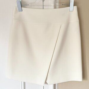 J. Crew Ivory Crossover Wrap Skirt. Excellent Condition. Size 2.